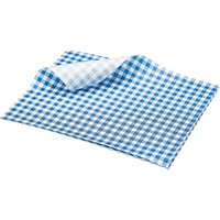 Greaseproof Paper Blue Gingham Print 25 x 20cm
