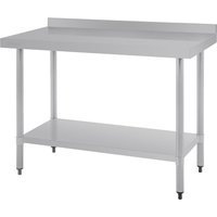 Vogue Stainless Steel Prep Table with Upstand 1200mm