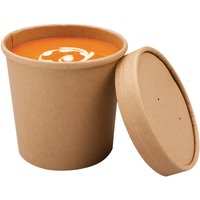 Colpac Recyclable Kraft Microwavable Soup Cups 350ml / 12oz (Pack of 500)