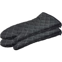 Flame Retardant 17" Black Oven Mitt (Pair)