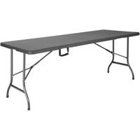 Bolero Rattan Rectangular Centre Folding Table Black 6ft