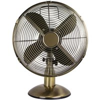 Status 12" Oscillating Antique Brass Desktop Fan