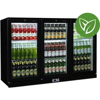 Sterling Pro Green SP3HC-BS Black Triple Door Sliding Bottle Cooler 300 Ltrs / 274 Bottles