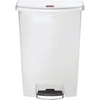 Rubbermaid Slim Jim Step-On Pedal Bin White 90Ltr