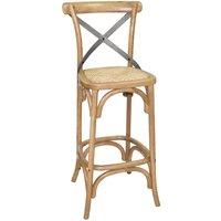 Bolero Wooden Barstool with Backrest