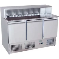 Ice-A-Cool ICE3858GR 3 Door Marble-Top Saladette Counter