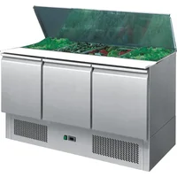 Ice-A-Cool ICE3850GR 3 Door Refrigerated Saladette Prep Counter 380 Litres