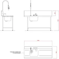 Hobart SD1650L/R Inlet Triple Rack Table & Sink