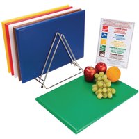 Hygiplas Thick High Density Chopping Board Set 455x305x24mm (6 Pack)