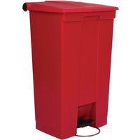 Rubbermaid Step-On Pedal Bin Red 87Ltr