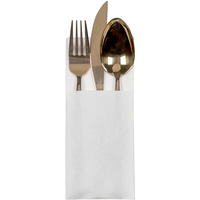 Cutlery Airlaid Napkin White 1 Ply 39x33cm
