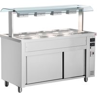 INOMAK Bain Marie With Double Sneeze Guard 4x GN1/1