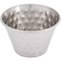 Olympia Hammered Stainless Steel Sauce Cups 115ml (12 pack)