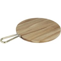 Olympia Round Paddle Board Acacia Wood With Metal Handle 505x356mm