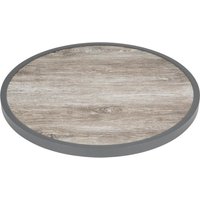 Bolero Fibre Glass Round Table Top Wood Effect 580mm