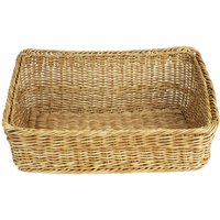 Olympia Polywicker Rectangular Display Basket Light Brown 525x385mm