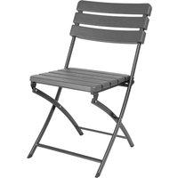 Bolero Folding Chairs Grey Wood Effect (2 Pack)