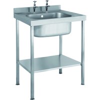 Parry SINK0860SBND - Single Bowl No Drainer Stainless Steel Assembled Sink
