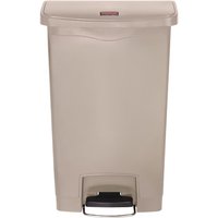 Rubbermaid Slim Jim Step-On Pedal Bin Beige 50Ltr