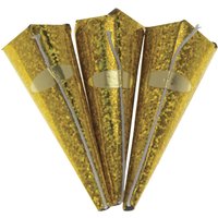 Swantex Gold Holographic Cone Party Poppers (50 Pack)