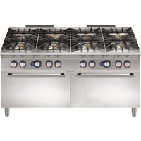 Electrolux Modular Cooking Range Line 900XP 8-Burner Gas Range on 2 Gas Ovens
