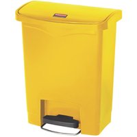 Rubbermaid Slim Jim Front Step-On Pedal Bin 30Ltr - Yellow