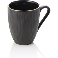 Maya Kuro Porcelain Mug Set Black 330 ml Pack of 4