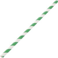 Fiesta Compostable Paper Straws Green Stripes (Pack of 250)