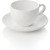 Maya Shiro Cappuccino Cup and Saucer Set 200 ml White Pack of 4