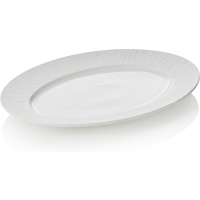 Maya Shiro Porcelain Plate Set 33 x 24.5 cm White Pack of 2