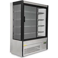 Blizzard BTD150SS-GD Stainless Steel Tiered Display With Sliding Glass Doors