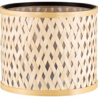 Bamboo Lampenkap - Cilindrisch - Beige - Boheemse stijl - ø20 x 17 cm - E27 fitting - Ontworpen voor tafellampen en Pendellamp - Ontworpen voor woonkamer en eetkamer