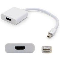Addon 5 Pack Of 8in Mini-Displayport Male To Hdmi Female White Adapter Cable(1/Ea)