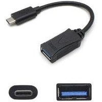 Addon 17cm (7in) Usb 3.1 Type (C) Male To Usb 3.0 (A)Female Black Adapter Cable(1/Ea)