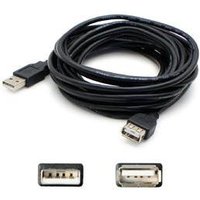 Addon 15.24cm (6.00in) Usb 2.0 (A) Male To Female Black Extension Cable(1/Ea)