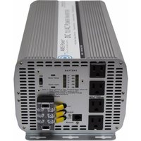 AIMS POWER PWRINV500012W Power Inverter; Inverts 12 Volt DC To 120 Volt AC; 5000 Continuous/ 10000 Peak Watts; 42 Ampere; 90 Percent Efficiency; 4 AC Output; With Volt Meter; Remote On/Off Capable