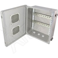 Altelix NF141206V-DIN NF Series 14x12x6 Vented Industrial DIN Rail Fiberglass Enclosure