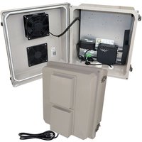 Altelix NF14VFA1C-CDP3 NF Series Fiberglass Weatherproof Vented NEMA Enclosure for Cradlepoint S700 Series LTE Routers Cooling Fan 120 VAC Outlets