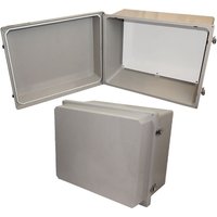 Altelix NF162012M NF Series 16x20x12 NEMA 4X Fiberglass Weatherproof RF Transparent Wireless Enclosure with No-Drill PVC Equipment Mounting Plate