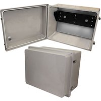 Altelix NF162012P-RV2U NF Series 16x20x12 Fiberglass Weatherproof NEMA 4X Enclosure with 19"" Wide 2U Vertical Rack Frame