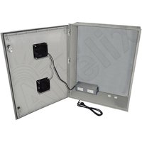 Altelix NFC121006VFA1C-85 NFC Series 12x10x6 Vented Fiberglass Weatherproof NEMA Enclosure with 120 VAC Outlets Power Cord & 85F Turn-On Cooling Fan