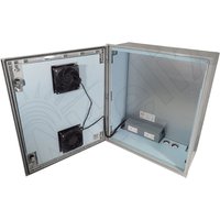 Altelix NFC161608VFHA1-Z NFC Series 16x16x8 Vented Insulated Fiberglass Weatherproof NEMA Enclosure with Cooling Fan 200W Heater and 120 VAC Outlets