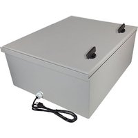 Altelix NFC201608A1C NFC Series 20x16x8 NEMA 3X Fiberglass Weatherproof Enclosure with Equipment Mounting Plate & 120 VAC Outlets & Power Cord