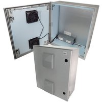 Altelix NFC242009VFHA1-Z NFC Series 24x20x9 Vented Insulated Fiberglass Heated Weatherproof NEMA Enclosure with Dual Cooling Fans 400W Heater 120 VAC