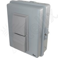 Altelix NP141105VFA1C-GFI NP Series Gray 14x11x5 Vented Polycarbonate + ABS Weatherproof NEMA Enclosure with Cooling Fan 120 VAC GFCI Outlets