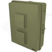 Altelix NP171406GVMFE1 NP Series OD Green 17x14x6 PoE Powered Vented Polycarbonate + ABS Weatherproof NEMA Enclosure with Cooling Fan & Splitter