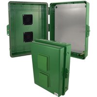 Altelix NP171406GVP NP Series OD Green 17x14x6 Inch Polycarbonate + ABS Vented Weatherproof NEMA Enclosure with Aluminum Mounting Plate