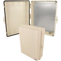 Altelix NP171406TP Light Ivory 17x14x6 PC + ABS Weatherproof NEMA Enclosure with Hinged Door & Aluminum Mounting Plate