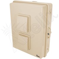 Altelix NP171406TVA1C-GFI NP Series Light Ivory 17x14x6 Polycarbonate + ABS Vented Weatherproof NEMA Enclosure with Mounting Plate 120VAC GFCI Outlets