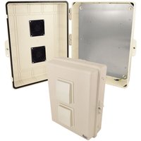 Altelix NP171406TVP NP Series Light Ivory 17x14x6 Inch Polycarbonate + ABS Vented Weatherproof NEMA Enclosure with Aluminum Mounting Plate